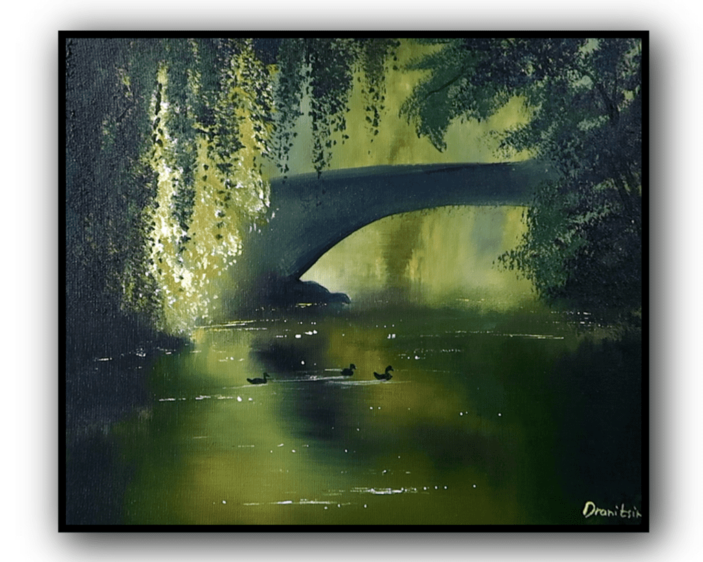 Capturing Reflections on Quiet Lake | Step by Step Acrylic Landscape #artforbeginners