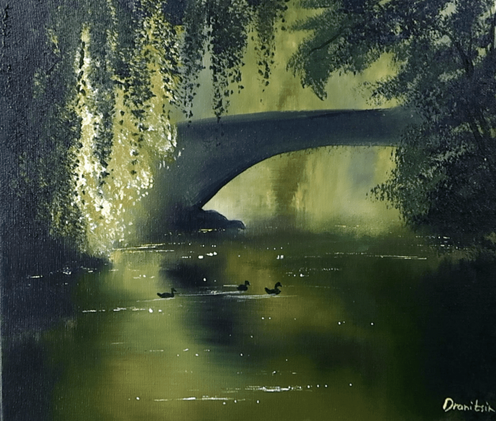 Capturing Reflections on Quiet Lake | Step by Step Acrylic Landscape #artforbeginners 