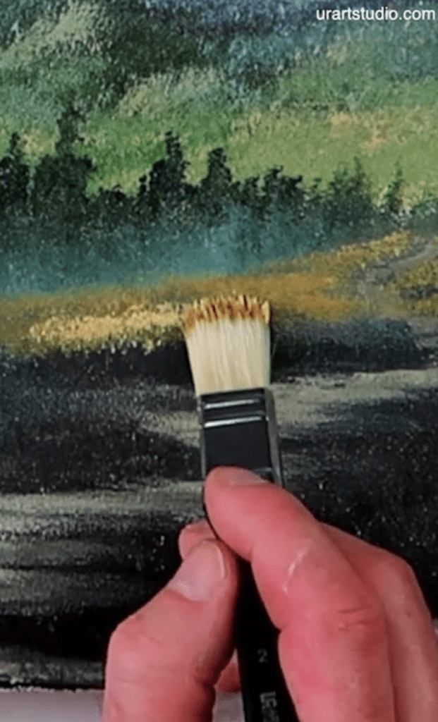 How to paint Fading Path into the Forest Acrylic Landscape Painting Oval Brush Art #art