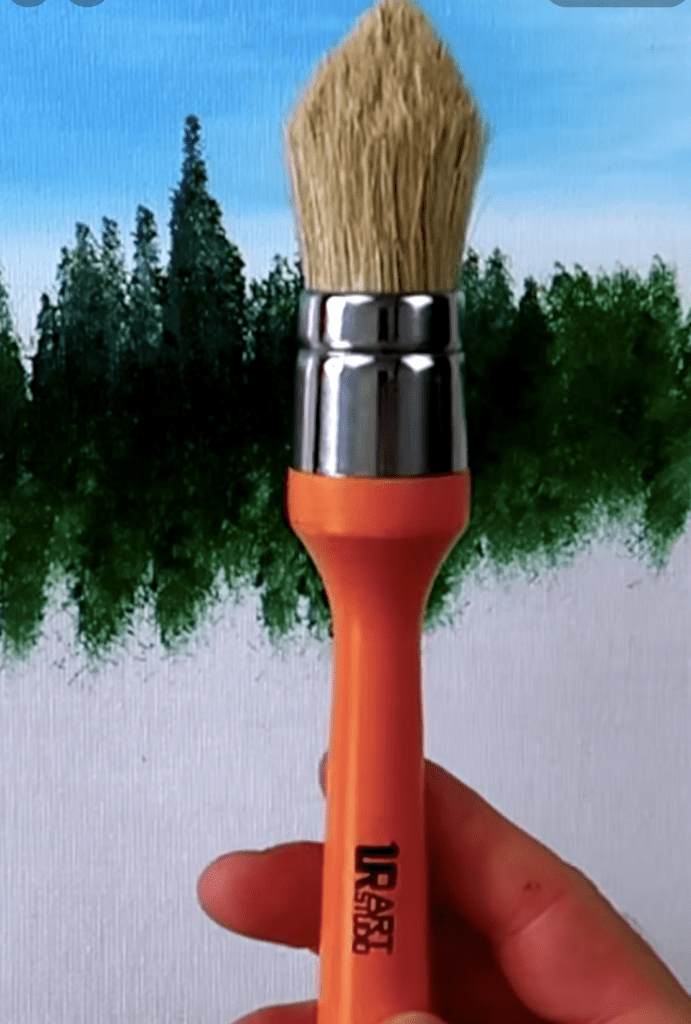 Birch Tree Bridge | Acrylic Landscape Painting | Oval Brush Art #landscapeart