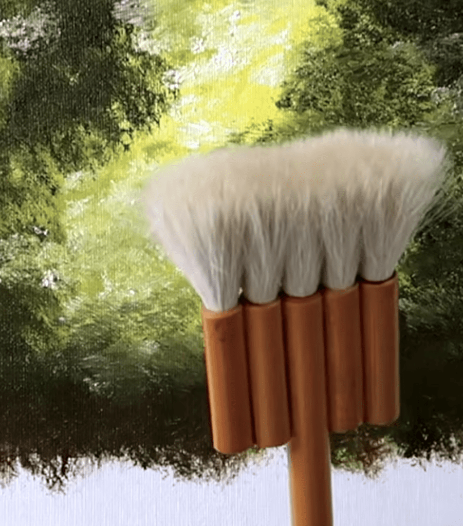 Deep Forest Reflections Quick Acrylic Landscape Painting Oval Brush Art #acrylicart