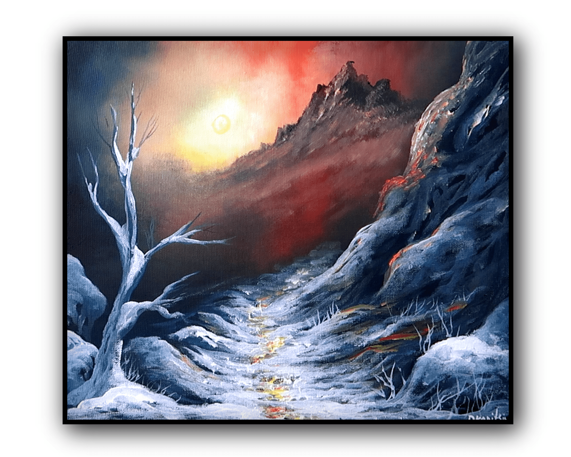 Icy Mountain Path Under a Dramatic Sky 1