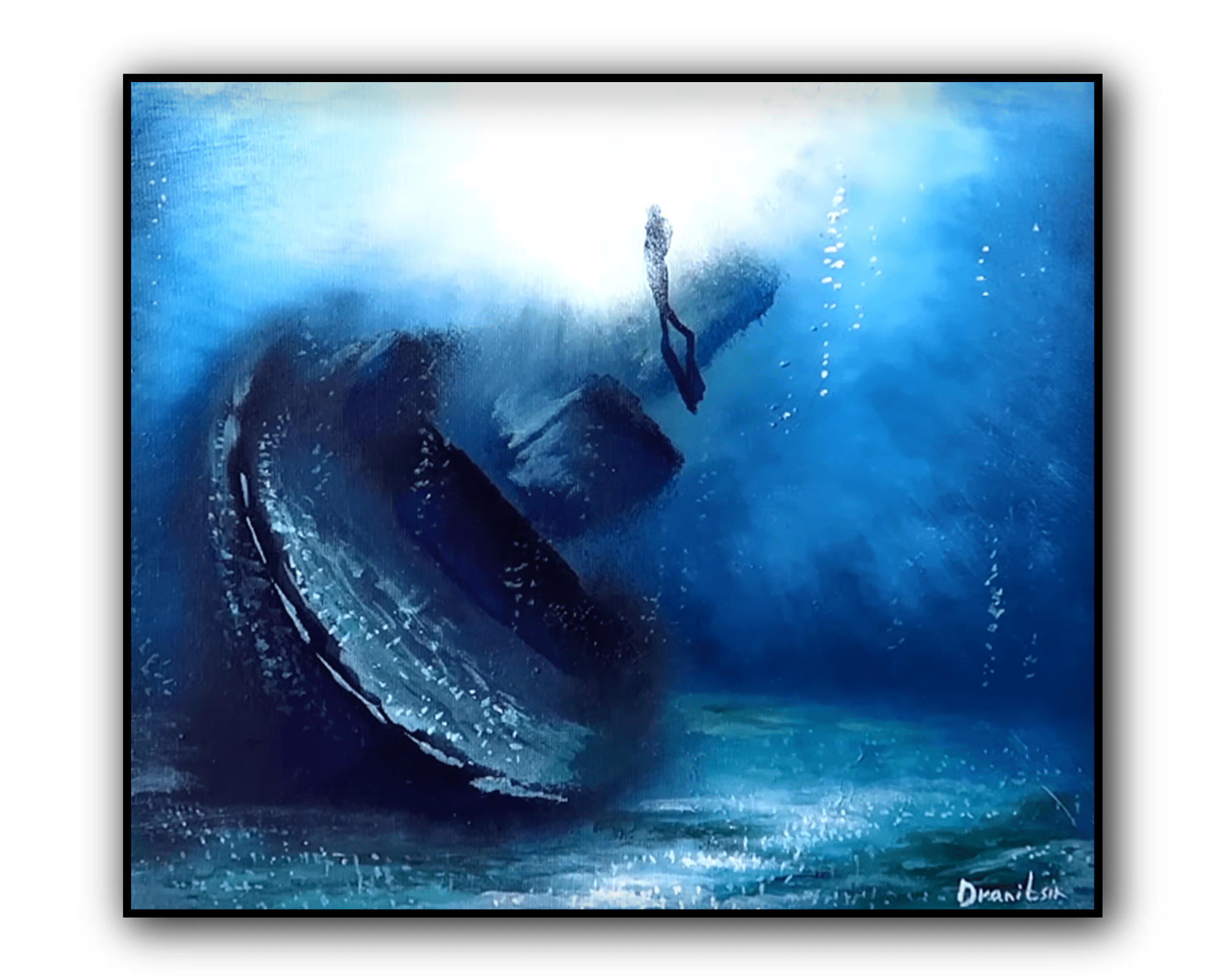 diver sunken ship underwater 1