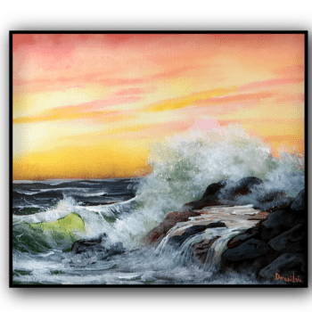 ocean wave rocks