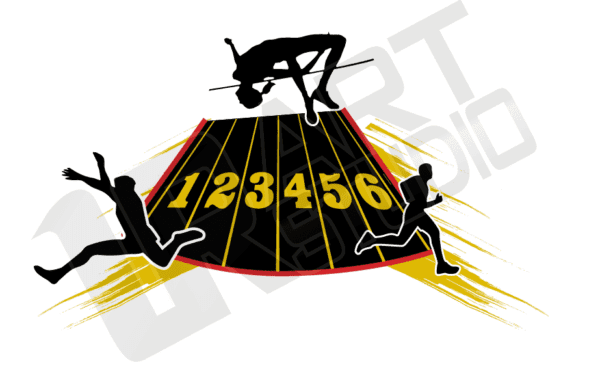 Vector Background for Track and Field Logo Design for T-shirt 1