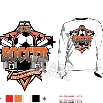 Soccer tournament tshirt vector design and background