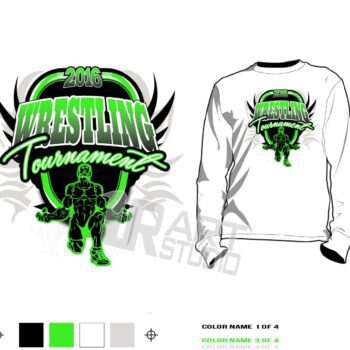 Wrestling tournament tshirt vector design for print