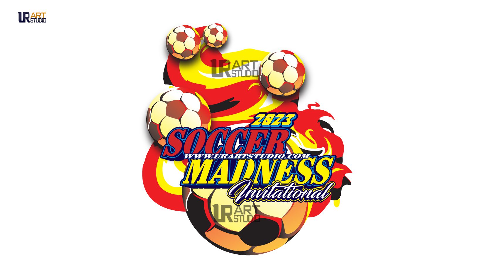 SOCCER MADNESS INVITATIONAL 2023 COLOR SEPARATED LOGO DESIGN FOR PRINT